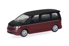 Herpa 430425-002 - H0 - VW Multivan - tiefschwarz/fortanarot